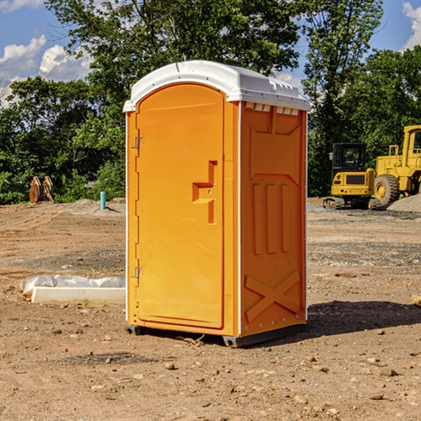 how often are the porta potties cleaned and serviced during a rental period in Turner